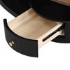 Sapphtopaz Modern Nesting Coffee Table Set of 2 with Unique Design Oval & Round Center Table with Curve Metal Base Coffee Bar for Living Room - 4 of 4