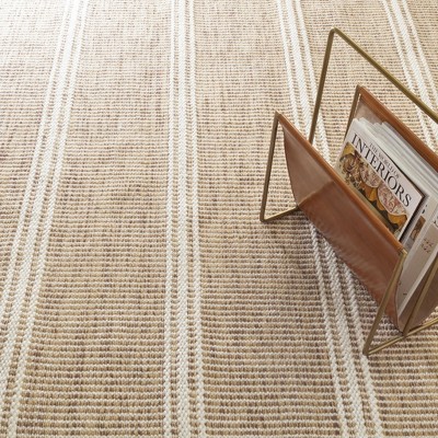 Malta Natural Handwoven Wool Herringbone Rug 2' x 3'