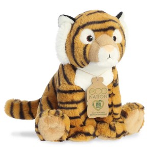 Aurora Medium Tiger Eco Nation Eco-Friendly Stuffed Animal Brown 10" - 1 of 4