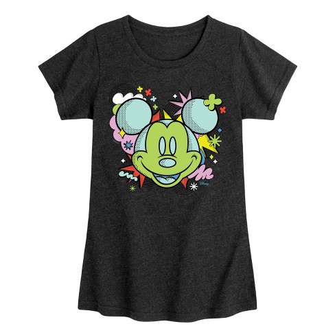 Girls' - Disney - Mickey Mouse Fitted Short Sleeve Graphic T-Shirt - image 1 of 4