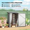 Outdoor 3.3' x 3.4' Lean-to Garden Storage Shed, Galvanized Steel Tool House with Lockable Door for Patio - 4 of 4