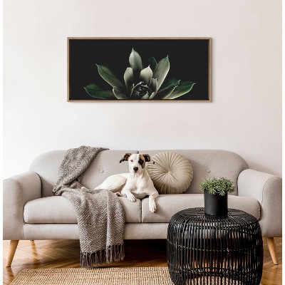 Gold Framed Succulent Canvas Wall Art, 20" x 43"