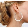Sterling Silver Hoop Earrings - Hypoallergenic, Lightweight, Chunky, Large for Women - 4 of 4