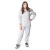 EVERYDAY KIDS Girls Cotton Fleece Sweatpants; Girls’ Activewear Jogger Pants - Soft and Breathable Cotton/Poly Blend, Heather Gray - 3 of 4