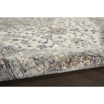 Braided Ivory/Grey Synthetic 6' x 9' Handmade Rectangular Rug
