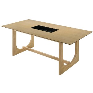 NicBex Dining Table 42" Modern Square Clear Glass Top Chrome Finish Counter Height Table for Dining Room - 1 of 4