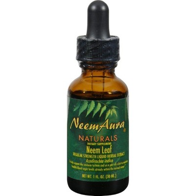 Neem Organic Leaf Extract - Regular Strength by Neem Aura  -  1 oz Liquid