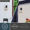 VAXCEL Berkley Metal 1 Light Textured Black Transitional Outdoor Wall Lantern Clear Glass - 3 of 4