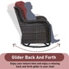 Gymojoy Outdoor Swivel Chairs with Side Table Glider Chairs Set of 3 - 4 of 4