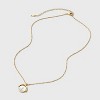 14K Gold Dipped Crystal and Mother of Pearl Circle Spinner Initial Necklace - A New Day™ - 3 of 4