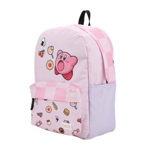 Kirby Inhaling Food 17” Pink Laptop Backpack - 1 of 4