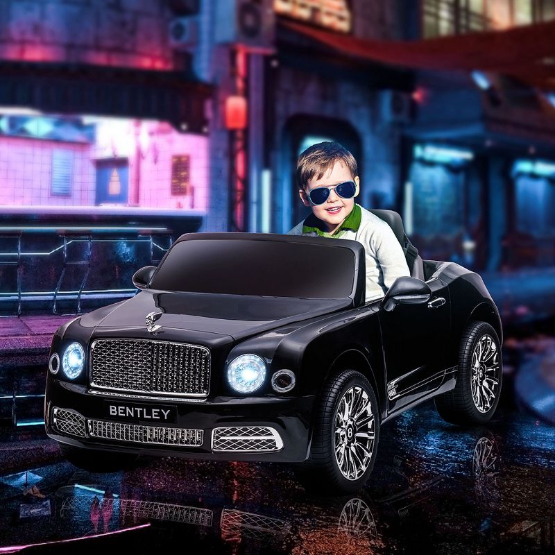 Aosom Bentley 12V Ride on Car with Remote Control, Battery Powered Car with Suspension, Startup Sound, Forward & Backward Function, LED Lights, MP3, Horn, Music, 2 Motors, for 37-72 Months, 2 of 7