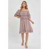 Slickblue Women's Off Shoulder Ruffle Dress, Short Sleeve, Elastic Waist, Boho Style, Color & Size Options - 3 of 4