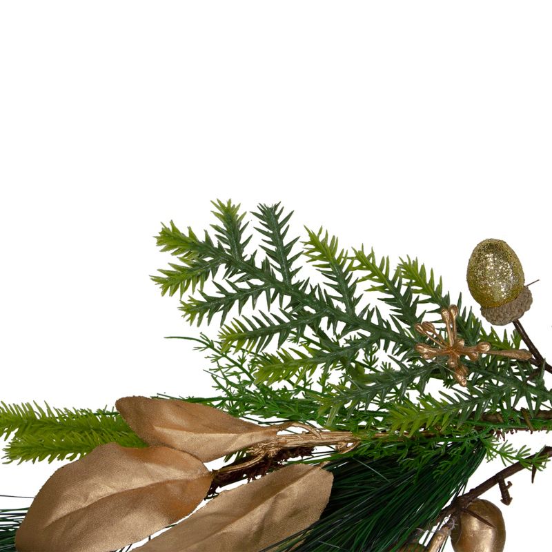 Northlight 5' Leaves, Berry and Cedar Artificial Christmas Garland - Unlit, 4 of 5