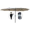 PAGED Square Patio Umbrella Modern Market Umbrella with 8 Steel Ribs, Crank and Cross Base for Garden and Poolside - 4 of 4