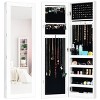 Tangkula Door Hanging Jewelry Cabinet Armoire Organizer White - 3 of 4