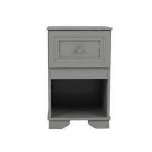 Gulches Gray 25 Inch High Nightstand, 1 Drawer, Open Shelf, in Vintage Style - 1 of 4