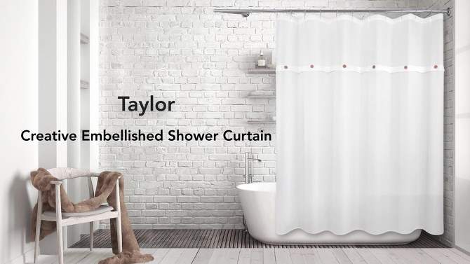 Taylor Shower Curtain White - Allure Home Creations, 2 of 7, play video