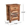 Wooden Side Table with Drawer and Cabinet, End Table for Sofa, Nightstand for Bedroom or Living Room – The Pop Home - 4 of 4