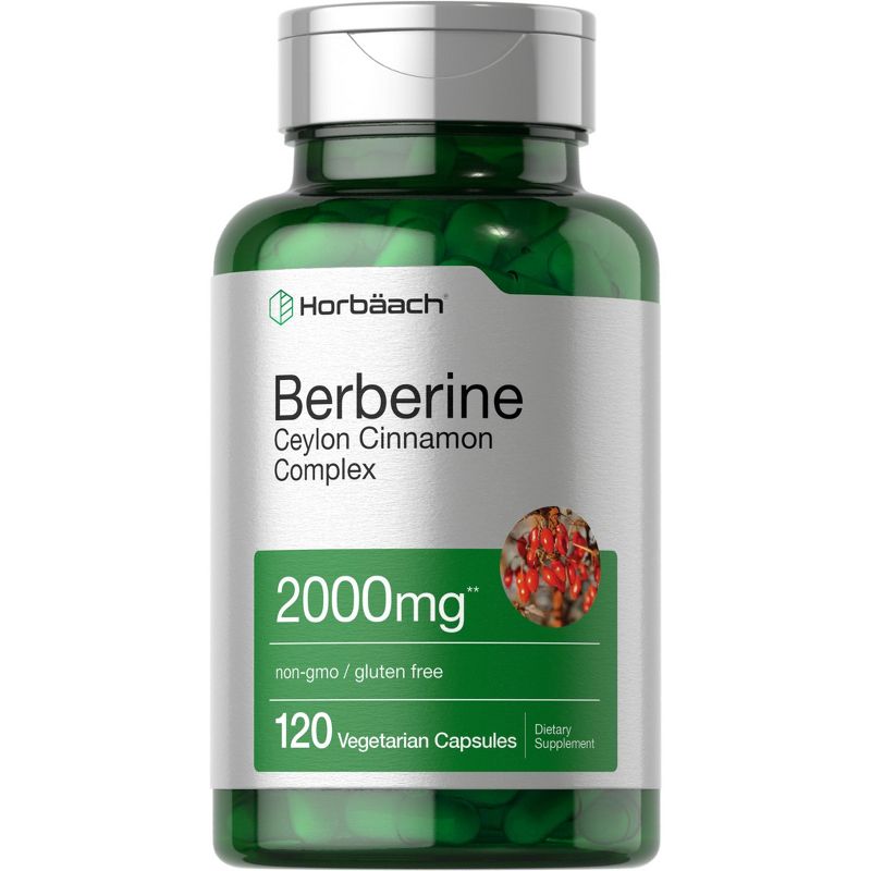 Horbaach Berberine Plus Ceylon Cinnamon 2000mg | 120 Veggie Capsules, 1 of 3