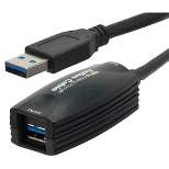 Monoprice USB 3.0 Active Extension Cable - 5 Meter - Black | USB Type-A Male to USB Type-A Female, 10 times faster than USB 2.0