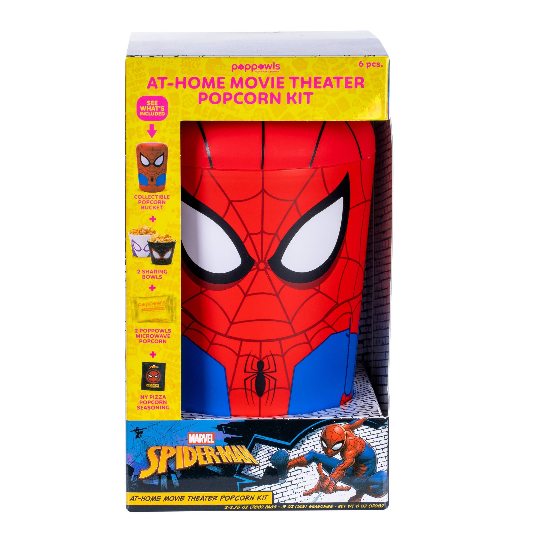 Poppowls Spider-Man Microwave Popcorn Kit - 6oz