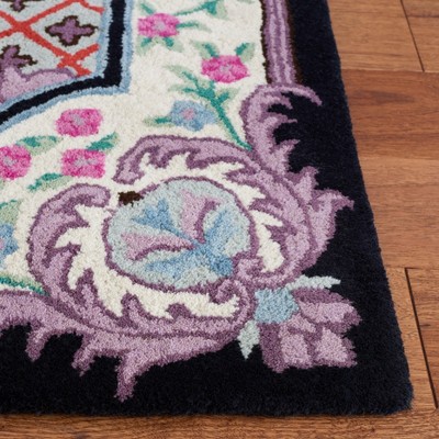 Bellagio Black and Ivory Hand Tufted Wool Area Rug