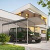 Outdoor Carport, Metal Iron Heavy Duty Carport, Galvanized Metal Roof, Car Canopy Metal Garage for Car, Pickup, Boats and Tractors - 2 of 4