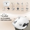 Karl Home Black Salon Shampoo Bowl and Chair Backwash Unit with Extra Large Ceramic Bowl - 3 of 4