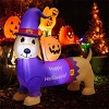 INFURNIC Party Decorations and Accessories Inflatable Halloween Dachshund Dog with Pumpkin and Quick Inflation, Purple, 5"*1.4"*4.3" - 3 of 4