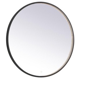 Elegant Lighting Pier 36 inch LED mirror with adjustable color temperature 3000K/4200K/6400K in black - 1 of 4