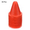 Unique Bargains Football Roller Skating Sports Training Flat Bottom Agility Cones 50 Pcs - 3 of 4