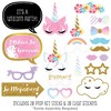 Big Dot of Happiness Rainbow Unicorn - Magical Unicorn Baby Shower or Birthday Party Photo Booth Props Kit - 20 Count - image 2 of 4