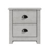 Galano Geordano 2-Drawer Bedside Table Cabinet Nightstand w/Drawers Storage (20 in. × 16.3 in. × 18.9 in.) in Dusty Gray Oak, Knotty Oak, Dark Gray Oak - image 2 of 4