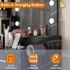 Vanity Desk with Mirror, Stool and Lights 3 Colors, Makeup Table with Power Outlet, Dressing Table with Hairdryer Holder for Bedroom - 4 of 4