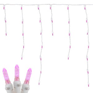 Novelty Lights M5 LED Icicle Lights on White Wire 150 Bulbs - 1 of 4