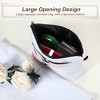 Unique Bargains Large Capacity Zipper Personalized Small Makeup Bag White - 2 of 4