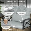 Dexmalle 3 Piece Patio Rocking Chair Set with 2 Cushioned Porch Rockers and 2 Tier Coffee Table - 4 of 4