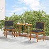 Garden Chair 2 pcs Brown 50 x 50 x 91cm Solid Acacia wood vidaXL - 3 of 4
