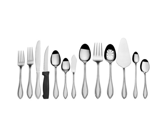 International&#174; American Bead 102pc Stainless Steel Silverware Set