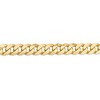 Black Bow Jewelry 9.5mm, 14K Yellow Gold, Solid Beveled Curb Chain Bracelet - 2 of 4
