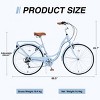 SEVOBAL Bicycles 26 Inch Ladies Bike Shimano 7 Speed Steel Frame City Style V Brakes for Commuting and Leisure, Blue, 66.5"*45.7"*22.05" - 3 of 4