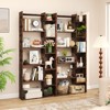 Costway 1/2 PCS 6-tier Bookshelf Tall Display Shelf with 11 Open Shelves 2 Anti-tipping Kits Black/Natural/White - 2 of 4