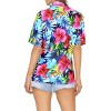 LA LEELA Hawaiian Shirts Womens Casual Summer Beach Party Blouse Shirt Collared Colorful Short Sleeve Vacation Dress Tee Shirts Tops - 2 of 4