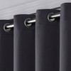 Exclusive Home Sateen Twill Woven Room Darkening Blackout Wide Patio Grommet Top Single Curtain Panel, 100"x84", Vanilla - 3 of 4
