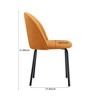 Modern Iron-Legged Chairs with Cushioned Comfort, 2-Pack - 4 of 4