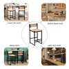 Syemin Dining Chairs Honey Bar Stools Set of 2 Paper Rope Weave Dining Chairs with Back Hand Weave Stools Kichen Island, Beige, 14.96"*15.15"*34.84" - 3 of 4