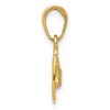 Black Bow Jewelry 14k Yellow Gold Small Horse Head and Horseshoe Pendant, 9mm - 2 of 4