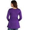 24seven Comfort Apparel Womens Flared Long Sleeve Henley Maternity Top - 3 of 4