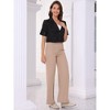 INSPIRE CHIC Women's Business Casual Short Sleeve One Button Notched Collar Work Cropped Blazer - 4 of 4